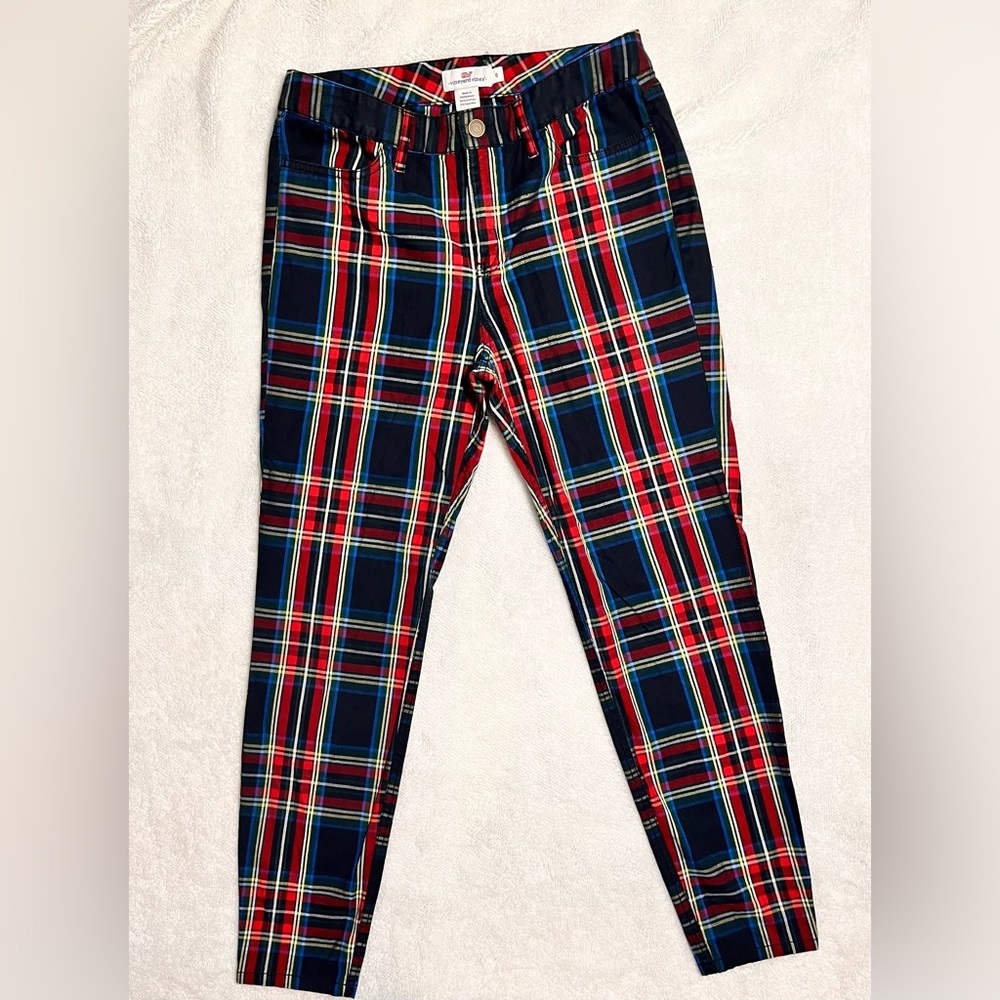 Vinyard Vines Women’s Jamie High Rise Jolly Plaid Pants - Picture 10 of 10